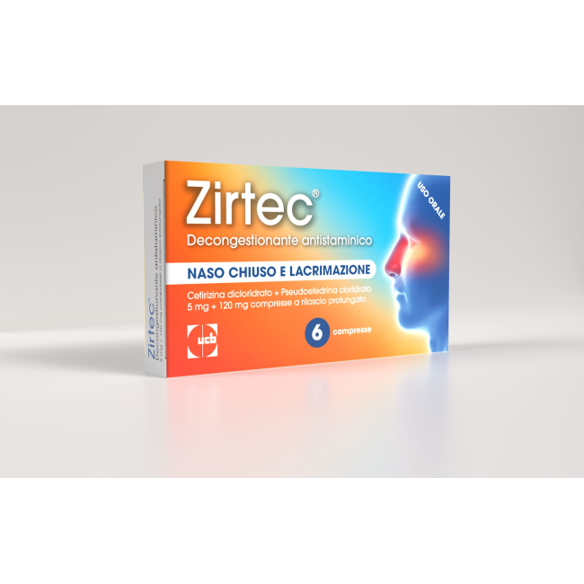 Zirtec Decong Ant 6 Compresse 5+120mg Zirtec Decong Ant 6 Compresse 5+120mg