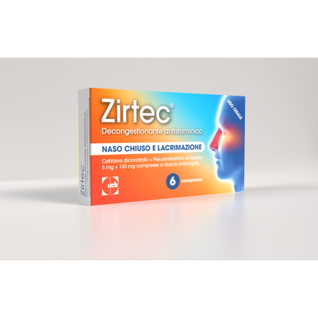 Zirtec Decong Ant 6 Compresse 5+120mg Zirtec Decong Ant 6 Compresse 5+120mg