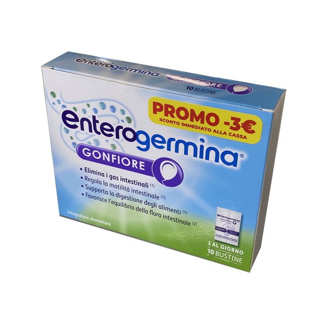 Confezione da 10 bustine di Enterogermina Gonfiore Integratore Per Il Gonfiore Addominale. Confezione da 10 bustine di Enterogermina Gonfiore Integratore Per Il Gonfiore Addominale.