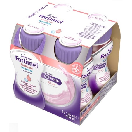 Fortimel Forticare Sensation 2,4 Kcal/ml Lampone Rinfrescante 4 Pezzi Da 125 Ml