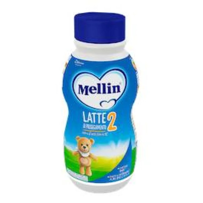 Bottiglia da 500 ml di mellin 2, latte liquido per bambini da 6 a 12 mesi. Bottiglia da 500 ml di mellin 2, latte liquido per bambini da 6 a 12 mesi.
