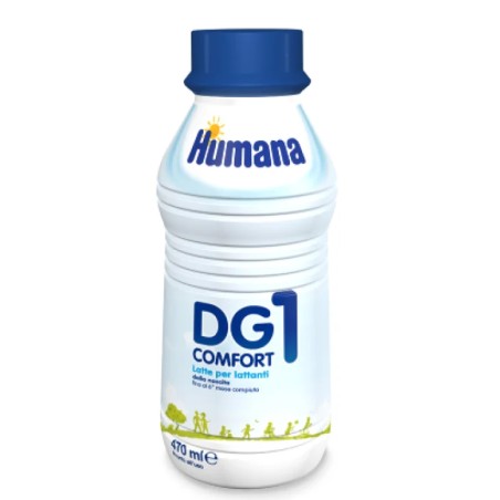 Bottiglia da 470 ml di Humana Dg Comfort Latte 1 Per Neonati da 0 a 6 mesi.