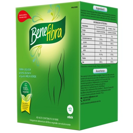 Confezione da 12 stick di Benefibra Liquida Integratore Di Fibre Per Il Benessere Intestinale.