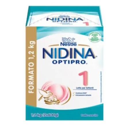 Due buste da 600 grammi di Nestlè Nidina Optipro 1 Latte Dalla Nascita Al Sesto Mese.