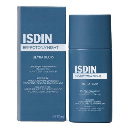 Flacone da 50 ml di Isdin Eryfotona Night Siero Viso Idratante Riparatore Post Esposizione Solare. Flacone da 50 ml di Isdin Eryfotona Night Siero Viso Idratante Riparatore Post Esposizione Solare.