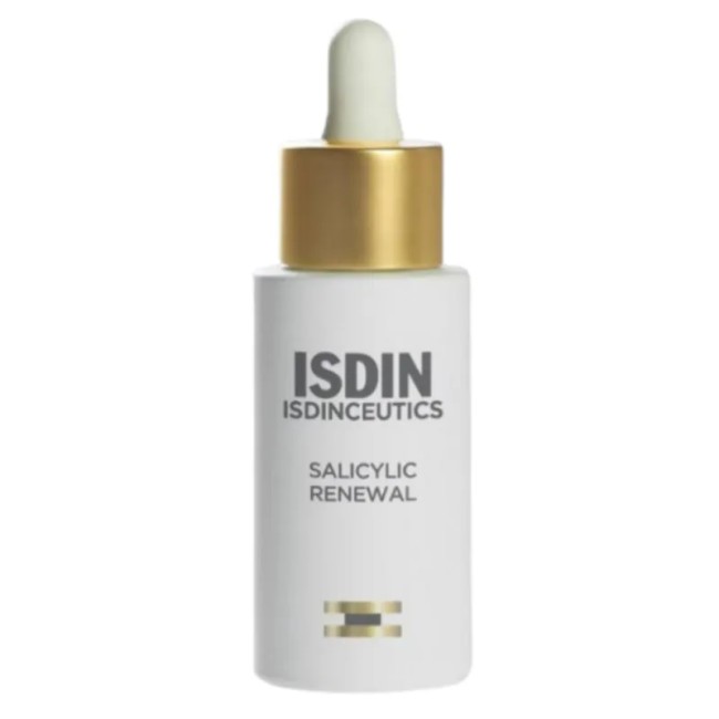 Flacone da 30 ml di Isdinceutics Salicylic Renewal Siero Antiage Rivitalizzante Uniformante. Flacone da 30 ml di Isdinceutics Salicylic Renewal Siero Antiage Rivitalizzante Uniformante.