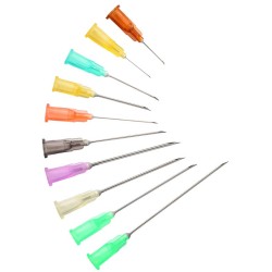 Ago Ipodermico Sterile Monouso Agani Cannula In Acciaio Inox Sottile Gauge 19 Lunghezza 38 Mm Angolatura Taglio Regolare Codice