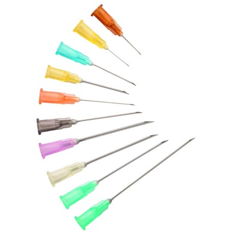 Ago Ipodermico Sterile Monouso Agani Cannula In Acciaio Inox Sottile Gauge 19 Lunghezza 38 Mm Angolatura Taglio Regolare Codice