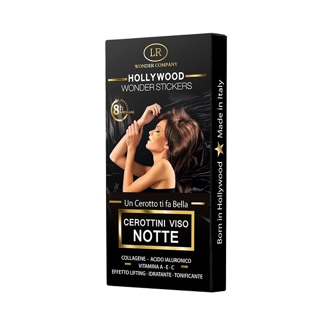 Hollywood Wonder Stickers Cerottini Viso Notte Anti Age Effetto Lifting 5 Bustine Con 10 Cerottini + 10 Bustine Con 20 Cerottini