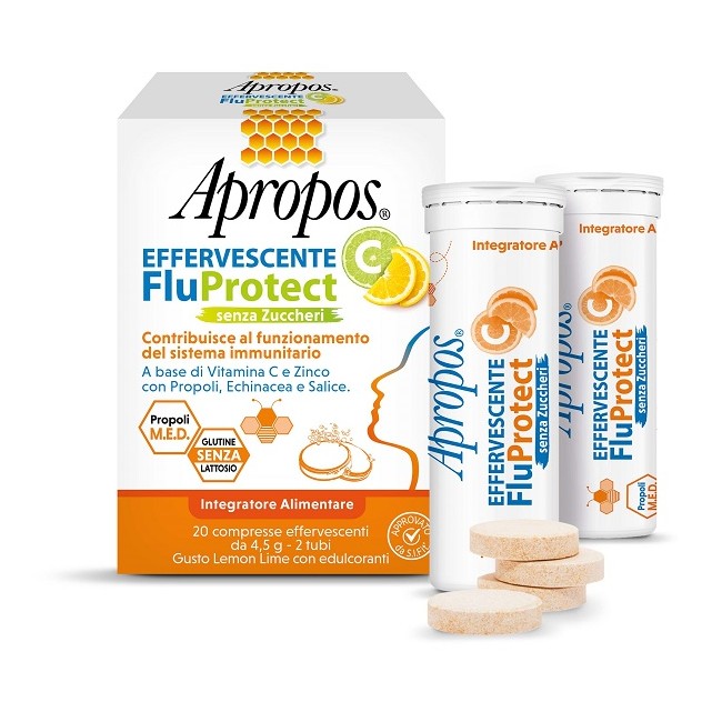 Apropos Effervescente C Fluprotect Senza Zuccheri 20 Compresse Effervescenti Apropos Effervescente C Fluprotect Senza Zuccheri 20 Compresse Effervescenti