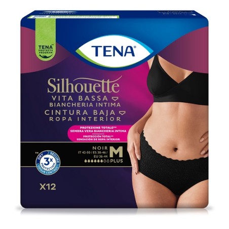 Pannolone A Mutandina Assorbente Tena Silhouette Noir M Vita Bassa 12 Pezzi Pannolone A Mutandina Assorbente Tena Silhouette Noir M Vita Bassa 12 Pezzi