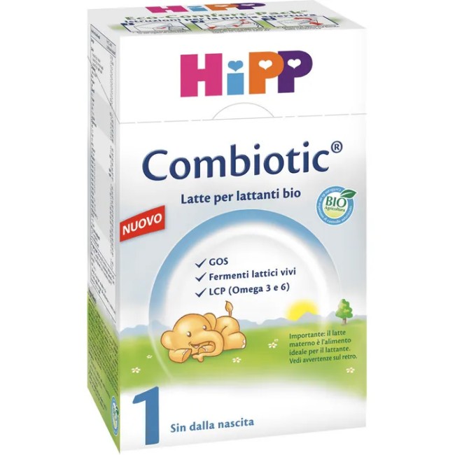 Confezione da 600 g di Hipp Bio Combiotic Latte 1, latte per neonati dalla nascita ai 6 mesi di vita. Confezione da 600 g di Hipp Bio Combiotic Latte 1, latte per neonati dalla nascita ai 6 mesi di vita.