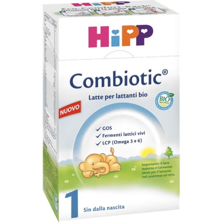 Confezione da 600 g di Hipp Bio Combiotic Latte 1, latte per neonati dalla nascita ai 6 mesi di vita.