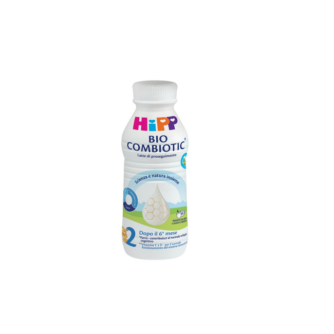 Bottiglia da 470 ml di Hipp Bio Combiotic 2, latte liquido per bambini dai 6 mesi in avanti. Bottiglia da 470 ml di Hipp Bio Combiotic 2, latte liquido per bambini dai 6 mesi in avanti.