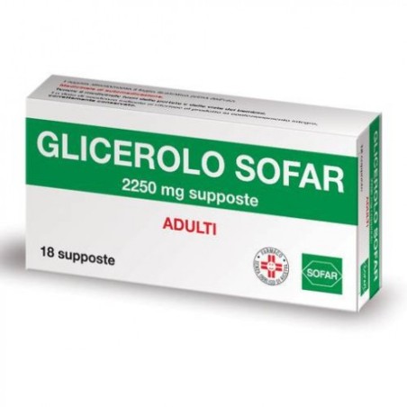 Glicerolo Sofar adulti 2250 mg 18 supposte