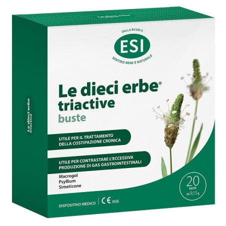 Confezione da 20 buste di Esi Le Dieci Erbe Triactive Rimedio Per Costipazione E Sindrome Del Con Irritabile. Confezione da 20 buste di Esi Le Dieci Erbe Triactive Rimedio Per Costipazione E Sindrome Del Con Irritabile.