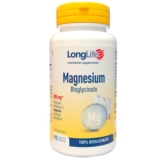 Longlife Magnesium Bisglycinate 90 Tavolette Longlife Magnesium Bisglycinate 90 Tavolette