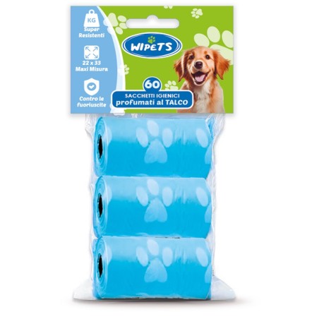 Wipets Easy Sacchetti Igienici Per Animali 60 Pezzi
