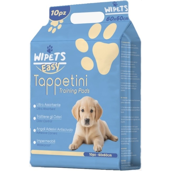 Wipets Easy Tappetini Pet Easy 60x60 Cm 10 Pezzi