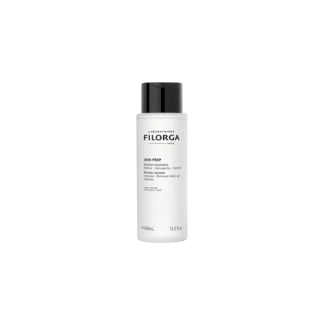 Flacone da 400 ml di Filorga Skin-Prep Soluzione Micellare Detergente E Struccante.