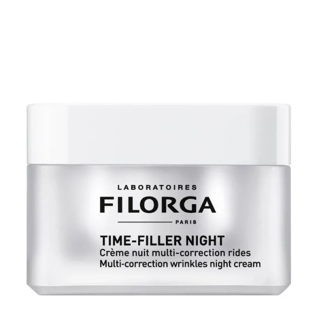 Barattolo da 50 ml di Filorga Time Filler Night 5XP Crema Notte Antirughe Effetto Filler. Barattolo da 50 ml di Filorga Time Filler Night 5XP Crema Notte Antirughe Effetto Filler.