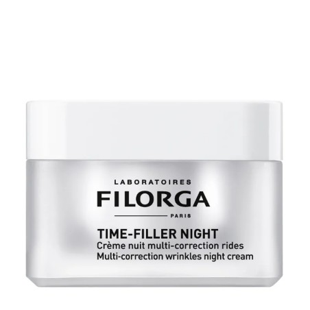Barattolo da 50 ml di Filorga Time Filler Night 5XP Crema Notte Antirughe Effetto Filler. Barattolo da 50 ml di Filorga Time Filler Night 5XP Crema Notte Antirughe Effetto Filler.