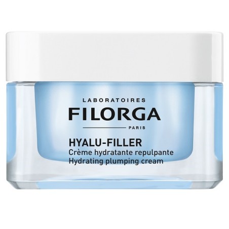 Vasetto da 50 ml di Filorga Hyalu Filler Crema Viso Idratante Elasticizzante Rimpolpante.