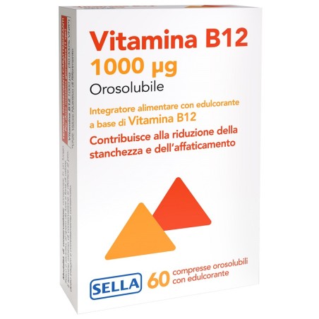 Confezione da 60 compresse orosolubili di Vitamina B12 1000 mcg, integratore per il metabolismo energetico. Confezione da 60 compresse orosolubili di Vitamina B12 1000 mcg, integratore per il metabolismo energetico.