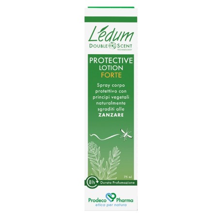Flacone da 75 ml di GSE Ledum Protective Lotion Forte, spray protettivo per punture di insetti. Flacone da 75 ml di GSE Ledum Protective Lotion Forte, spray protettivo per punture di insetti.