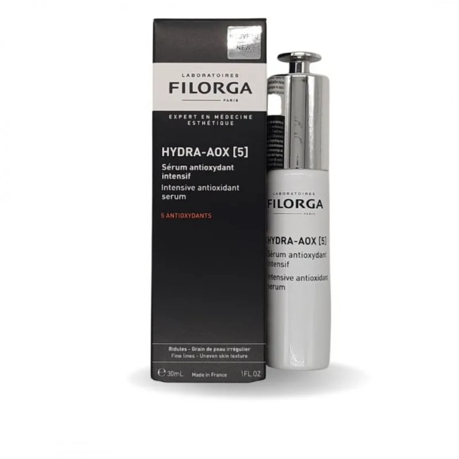 Flacone da 30 ml di Filorga Hydra Aox Siero Viso Antietà Rimpolpante Antiossidante.