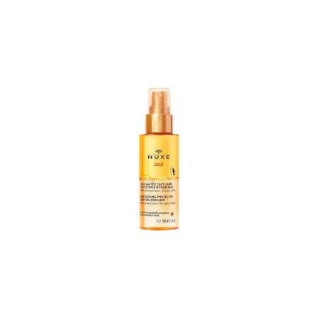 Flacone da 100 ml di Nuxe Sun Olio Protettivo Bifasico per Capelli