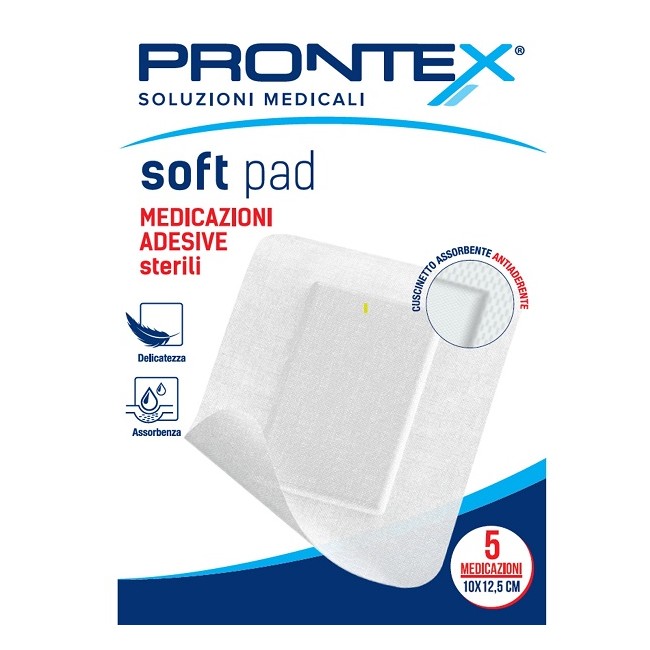 Medicazione Adesiva Sterile Prontex Soft Pad 10x12,5 Cm 5 Pezzi Medicazione Adesiva Sterile Prontex Soft Pad 10x12,5 Cm 5 Pezzi