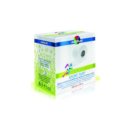 NASTRO AUTOADESIVO ANELASTICO PER FASCIATURE DI SOSTEGNO E TAPING MASTER-AID SPORT 3,8X10 NASTRO AUTOADESIVO ANELASTICO PER FASCIATURE DI SOSTEGNO E TAPING MASTER-AID SPORT 3,8X10