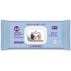 Wipets Salviettine Detergenti Per Animali Clorexidina 40 Pezzi
