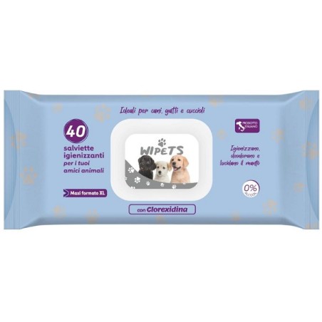 Wipets Salviettine Detergenti Per Animali Clorexidina 40 Pezzi Wipets Salviettine Detergenti Per Animali Clorexidina 40 Pezzi