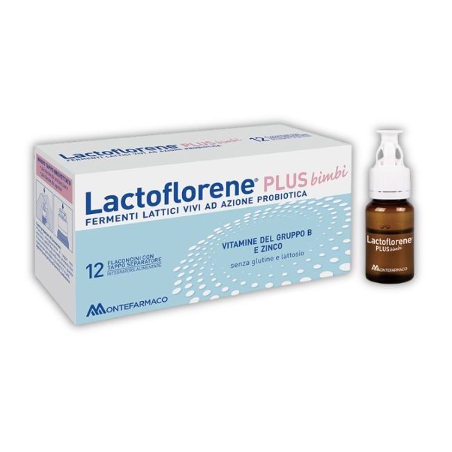 Confezione da 12 flaconi di Lactoflorene Plus Bimbi integratore di fermenti lattici probiotici Confezione da 12 flaconi di Lactoflorene Plus Bimbi integratore di fermenti lattici probiotici