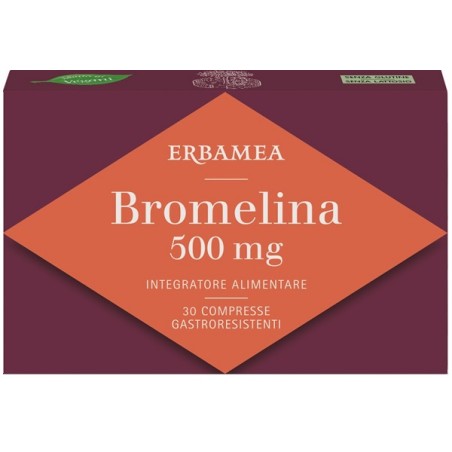 Confezione da 30 compresse di Erbamea Bromelina, integratore contro gli inestetismi della cellulite.