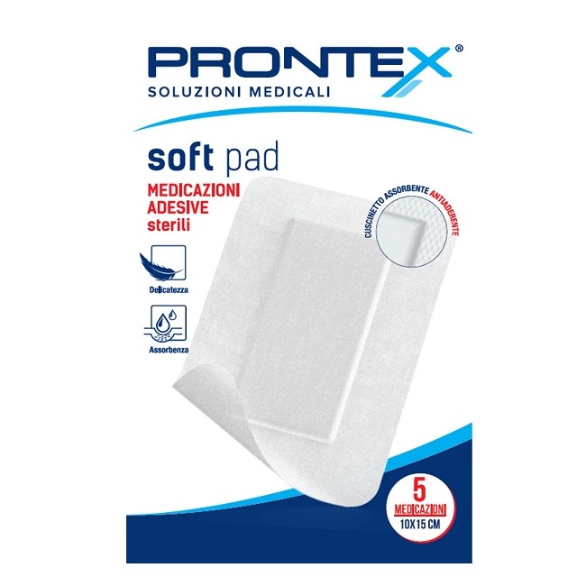 Medicazione Adesiva Sterile Prontex Soft Pad 10x15 Cm 5 Pezzi