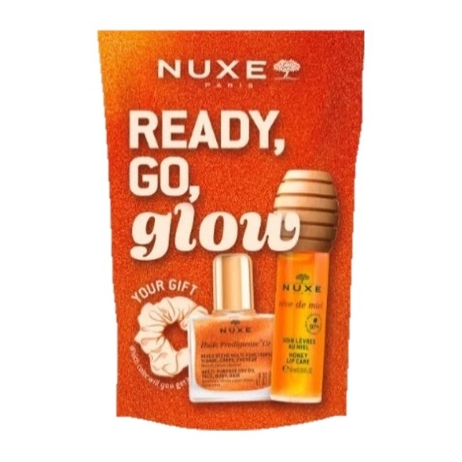 Nuxe Glow On The Go Reve De Miel Gloss 10 Ml + Huile Prodigieuse Or 10 Ml