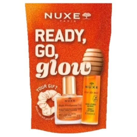 Nuxe Glow On The Go Reve De Miel Gloss 10 Ml + Huile Prodigieuse Or 10 Ml