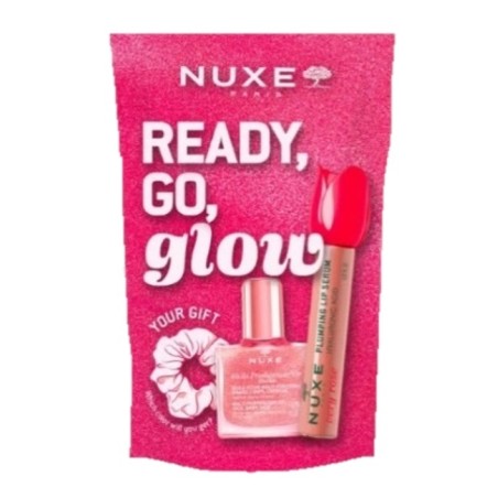 Nuxe Glow On The Go Pink Siero Labbra 10 ml + Olio Illuminante 10 ml