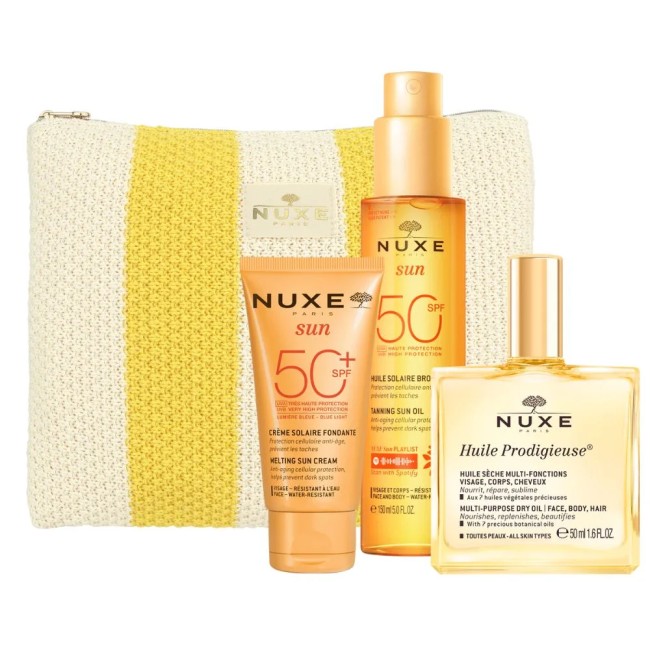 Nuxe Trousse My Summer Essentials Crema Solare Viso Spf 50 + Huile Prodigieuse+ Olio Solare Spf50