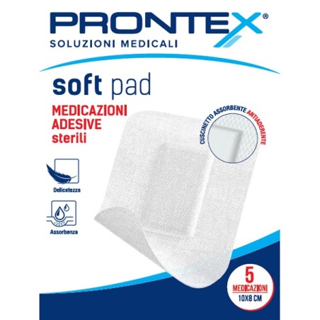 Medicazione Adesiva Sterile Prontex Soft Pad 10x8 Cm 5 Pezzi Medicazione Adesiva Sterile Prontex Soft Pad 10x8 Cm 5 Pezzi