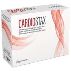 Confezione da 60 compresse di Cardiostax, integratore per colesterolo e salute metabolica.