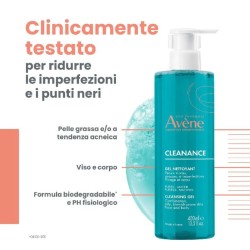 Avene Cleanance Gel Detergente Per Impurità Acne E Imperfezioni 400 Ml