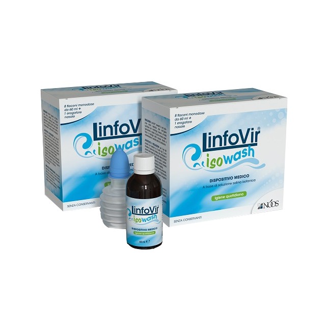 Soluzione Salina Isotonica Linfovir Isowash 2 Astucci Da 8 Flaconi Da 60 Ml Soluzione Salina Isotonica Linfovir Isowash 2 Astucci Da 8 Flaconi Da 60 Ml