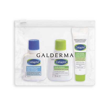 Pochette Cetaphil Crema Nutriente, Fluido Idratante, Emulsione Detergente Pelle Secca