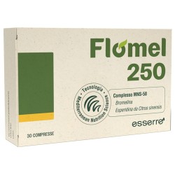 Confezione da 30 compresse di Flomel 250, integratore per cellulite e benessere del microcircolo.