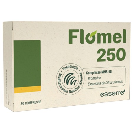 Confezione da 30 compresse di Flomel 250, integratore per cellulite e benessere del microcircolo. Confezione da 30 compresse di Flomel 250, integratore per cellulite e benessere del microcircolo.