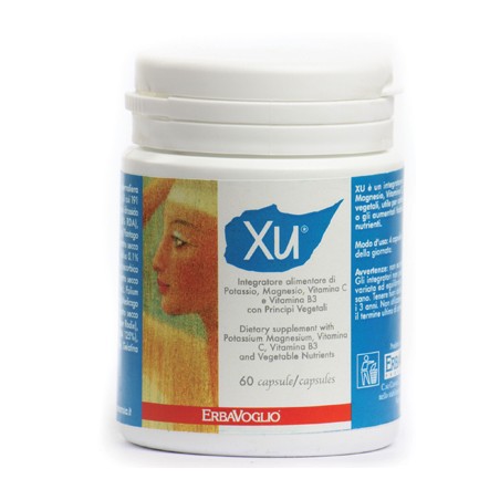 Barattolo da 60 capsule di Xu Cell, integratore per ridurre depositi di grasso e cellulite.